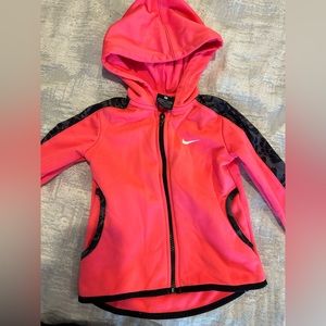 Nike pink hooded sweatshirt